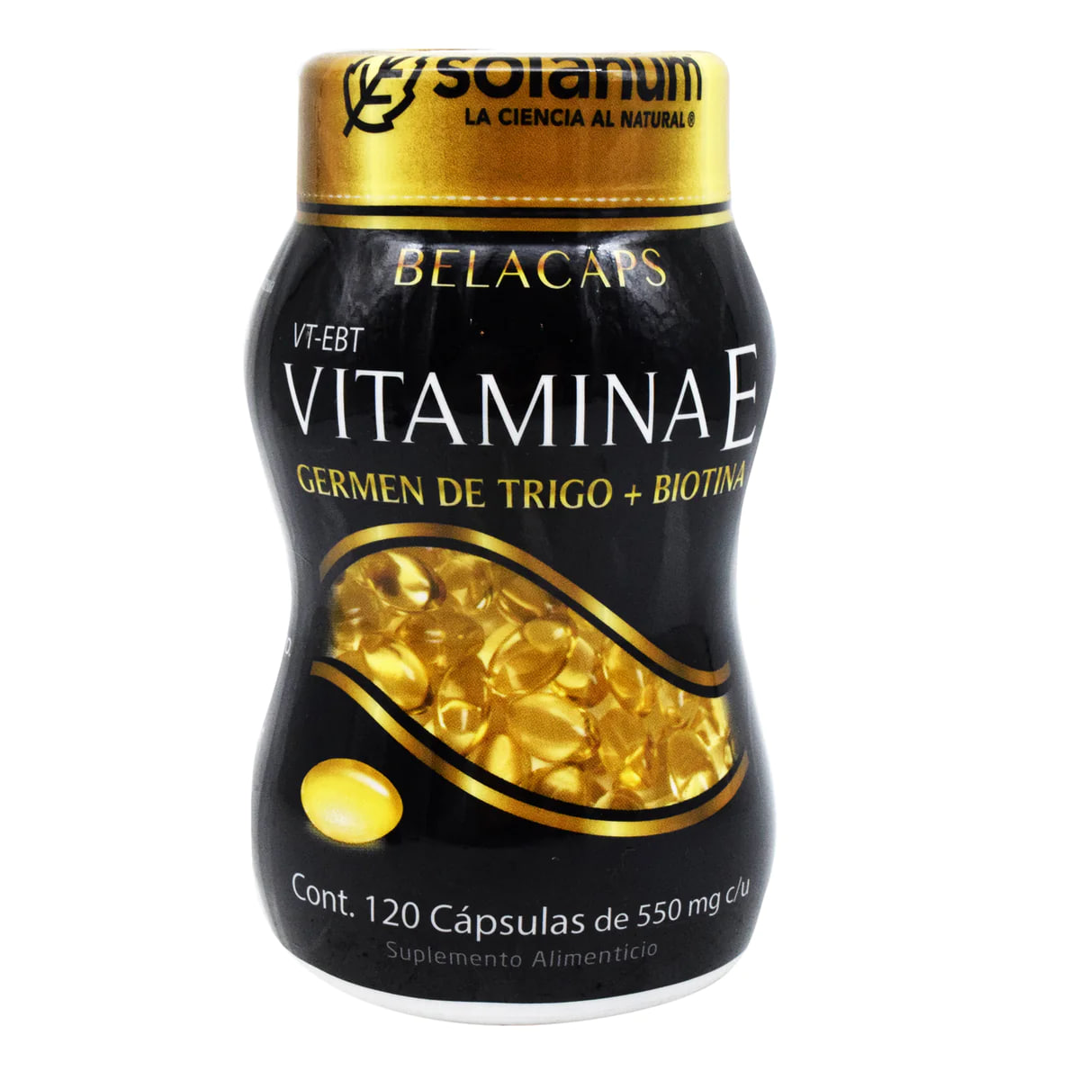 Vitamina E + Biotina 120 capsulas 550mg Solanum - Nutricosta